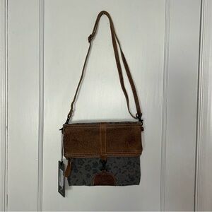 Myra Bag Brown and Gray Crossbody Bag